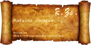 Rafaisz Zsombor névjegykártya
